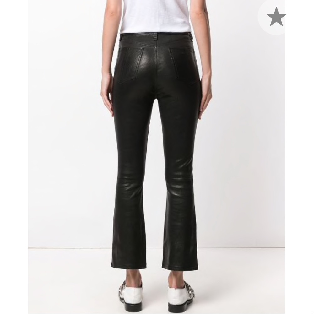 Rag&bone Bella flare leather jeans size 25 NWT - Picture 4 of 6
